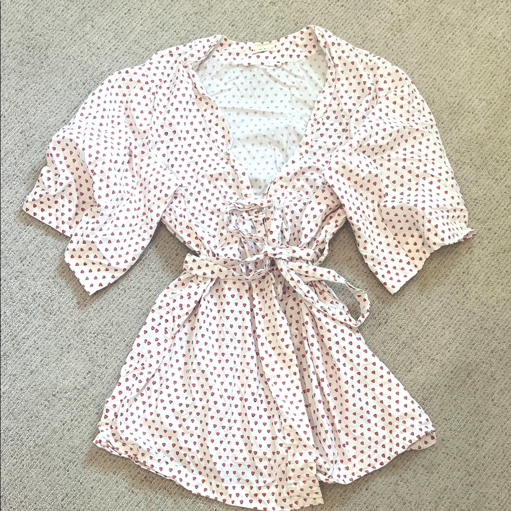 Roller Rabbit Pink Heart Print Robe